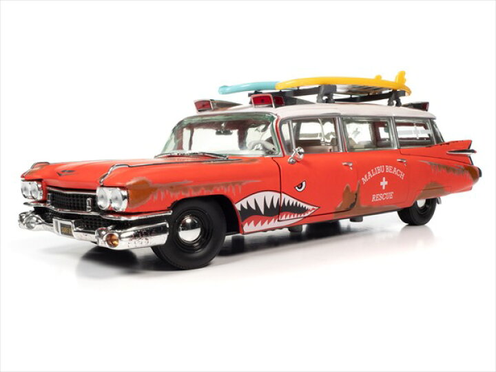 楽天市場】ミニカー 1/18 1959 キャデラック 救急車 サーファー仕様 