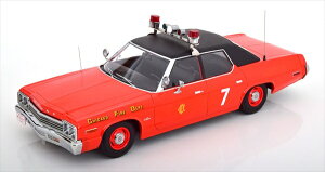ミニカー 1/18 1974 ダッジ・モナコ パトカー 消防車 アメ車 赤/黒色 DODGE - MONACO N 7 CHICAGO FIRE ENGINE DEPARTMENT 1974 限定品 KKS 予約商品