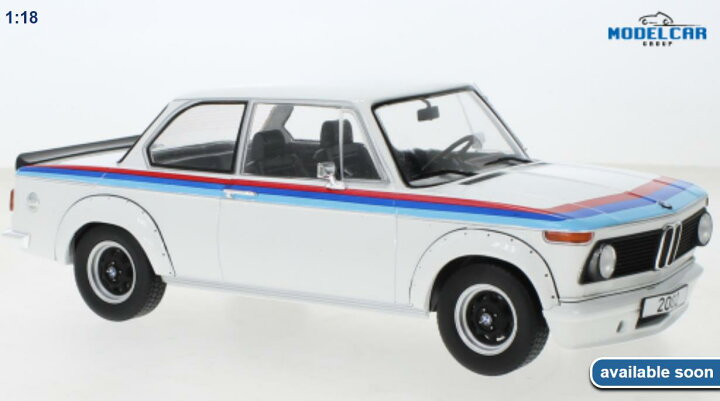 楽天市場】ミニカー 1/18 ModelCarGroup☆1973 BMW 2002 Turbo 白色 
