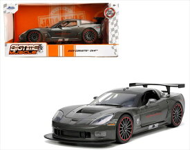 ミニカー　1/24　JadaTOYS　2005 シボレー・コルベット C6R　CORVETTE RACING 黒色　アメ車　2005 Chevrolet Corvette C6-R 【予約商品】