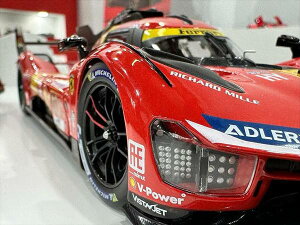 1/18@tF[ ~jJ[@tF[@499P@2023N}24 Df@51@ԐF@FERRARI - 499P 3.0L TURBO V6 TEAM FERRARI AF CORSE N 51 WINNER 24h LE MANS 2023 ALESSANDRO PIER GUIDI - JAMES CALADO - ANTONIO GIOVIN