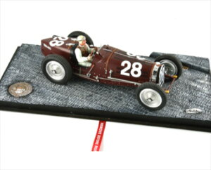 ミニカー 1/18 ブガッティ 茶色 #28 BUGATTI F1 TYPE 59 N 28 MONACO GP 1934 TAZIO NUVOLARI   アトランティック 特別仕様! 【予約商品】