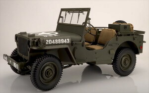 ~jJ[@1/8@EBXW[v@g[[ƑΐԖCt@1:8 Jeep Willys MB with trailery\񏤕iz