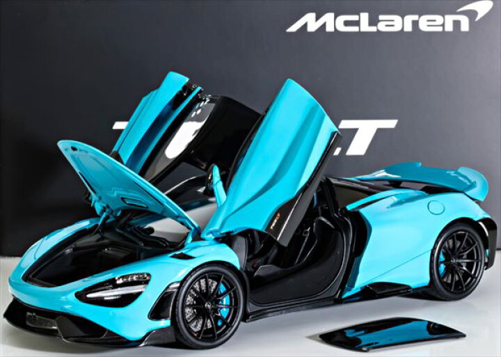 楽天市場】ミニカー 1/18 マクラーレン 765LT ブルー色 特別限定モデル 