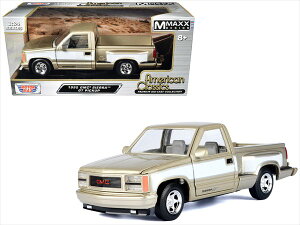 ミニカー 1/24 MOTORMAX GMC シエラ トラック ゴールド/白色 アメ車 1992 GMC Sierra GT Pick up Truck 2 Tone【予約商品】
