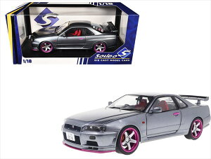 ~jJ[@1/18@1999 XJCC GTR@R34@Vo[F@1999 Nissan Skyline GT-R R34 Solido-S y\񏤕iz