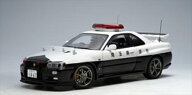 ミニカー　　1/18　GTR　R34　パトカー　白黒色　NISSAN - SKYLINE 34 GT-R (BNR34) JAPAN POLICE 2019 …