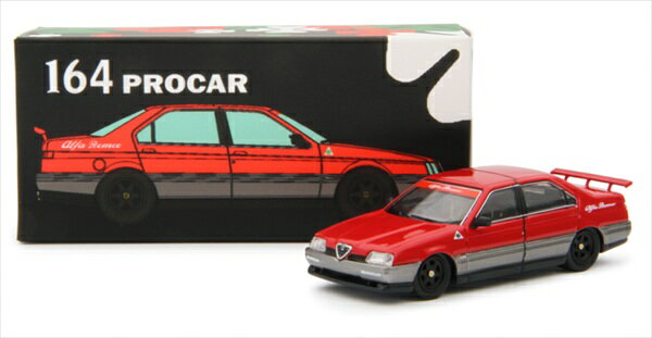 ミニカー　1/64　1988　アルファロメオ 164　レーシング　プロトタイプ　赤/銀色　Alfa Romeo 164 Procar 1988 Test 1 1988　限定モデル　LRM　予約商品