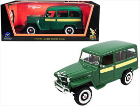 ミニカー　1/18　Road Signature☆1955 ウィリス　ジープ　Willys Jeep　ステーションワゴン　緑色　限定品　【予約商品】ランクルミニカー