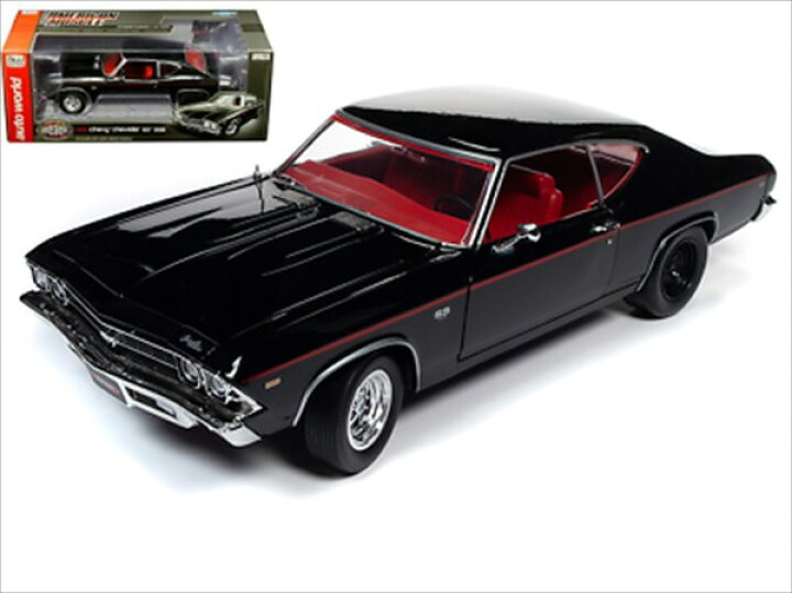 楽天市場】ミニカー 1/18 AUTOWORLD☆1969 シボレー・シェベル 黒 