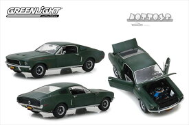 ミニカー　1/18　GREENLIGHT☆1968　マスタング　ファーストバック　スティーブマックイーン　2018年デトロイトモーターショーに登場した、当時のマスタング仕様　【予約商品】