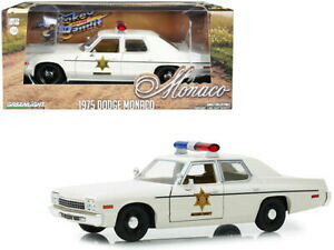 ミニカー 1/24 GREENLIGHT 1975 ダッジ・モナコパトカー アメ車 Hazzard County Sheriff 限定品 予約商品