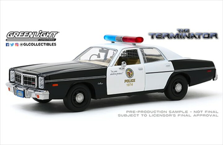 楽天市場 ミニカー 1 24 Greenlight ターミネーター 1977 ダッジ モナコパトカー ミニカー アメ車 限定品 予約商品 Hottoys ホットトイズ