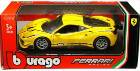 1/24　フェラーリ ミニカー■ブラゴ■フェラーリ Ferrari 488 Challenge #25　黄色　BBURAGO【予約商品】