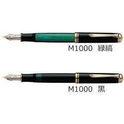 PelikanペリカンスーベレーンM1000万年筆緑縞黒