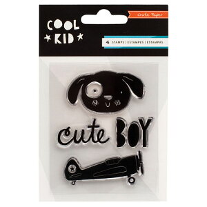 �l�������i�@�y�y�[�p�[�C���e���W�F���X�zCool Kid - Clear Acrylic Stamps - Mini Set�@�N���A�A�N�����X�^���v�@�X�N���b�v�u�b�L���O