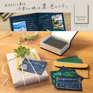 クルールフォンセ BOXメモ ノート 濃い色 PILOT パイロット ブラック グリーン ネイビー 黒 紺 深緑 ダークトーン 文房具 ビジュアル文具 手帳 手紙 映え文具 おしゃれ おすすめ プレゼント