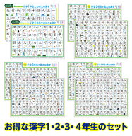 どこでも学習館 漢字表 お風呂 ポスターセット 1年 2年 3年 4年 入学祝い 漢字 ポスター 書き順 イラスト…