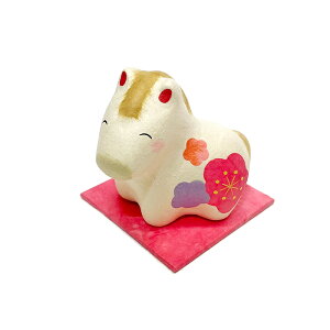 ちぎり和紙 花笑午(小) 2026年午年干支飾り 午歳ちぎり和紙飾り 丙午(ひのえ・うま)歳 干支置物 正月飾り リュウコドウ 龍虎堂 日本製 お歳暮 お年賀 贈り物 馬和紙飾り 縁起物 ウ