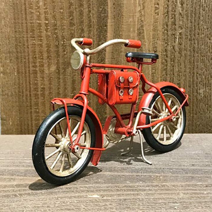 楽天市場】ヴィンテージカー ブリキ 自転車 レトロ おしゃれ 置物 