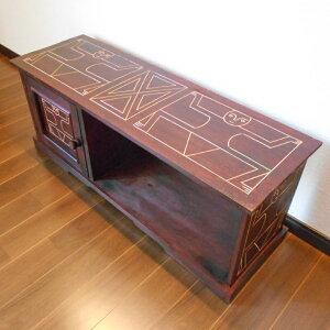 アジアン家具 バリ家具 原人 バリ スタイル TVボード TV台 テレビ台 収納家具 完成品家具 リビング ダイニング アジアンインテリア アンティーク風 プリミティブ エスニック アジアン雑貨 バ