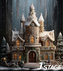 【30日★40枚★5%OFFクーポン】 【J-STAGE スタンダード レギュラータイプ専用 背面デザインシート】 お菓子の家 童話 おとぎ話 寓話 風景 背景 雪 お城 チョコレート お屋敷 お城 洋館