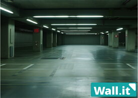 【10日★60枚★5%OFFクーポン】 【Wall.it A4 フィギュアディスプレイケース専用背面デザインシート 横向】 地下駐車場 ガレージ パーキング