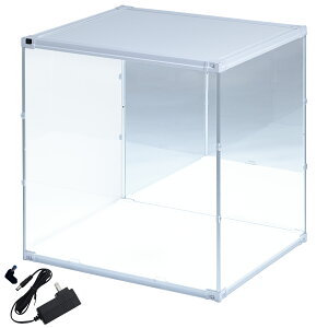 【 LED AC付 背面ミラー 】 フィギュアケース 大型 コレクションケース アクリルケース uvカット 横長 ショーケース フィギュア 飾る 収納 ディスプレイ 積み重ね 透明 J-STAGE マックス