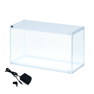 【ac付】 フィギュアケース led uvカット 横長 積み重ね コレクションケース アクリル 大型 フィギュア ケース 収納 【J-STAGE ワイド レギュラータイプ】