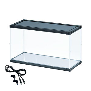 【増設用】 フィギュアケース led uvカット 底面ミラー 横長 積み重ね コレクションケース アクリル 大型 フィギュア 収納 【J-STAGE ワイド レギュラータイプ】