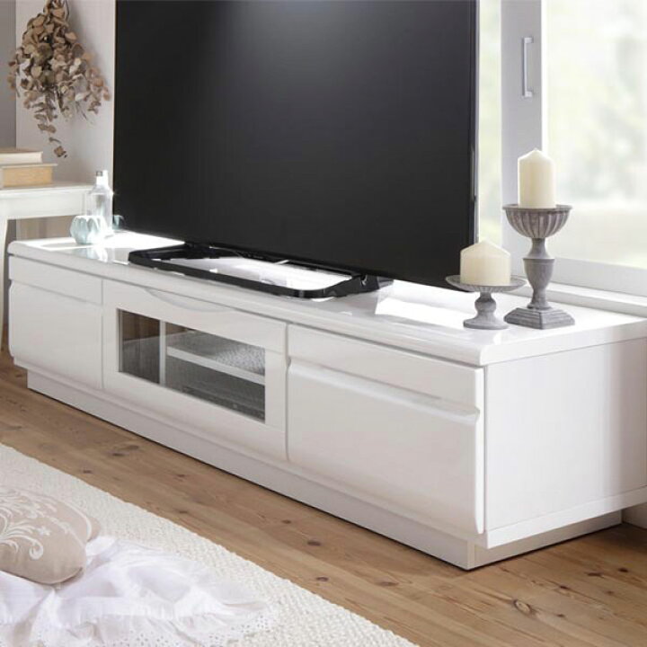 楽天市場 ベーシックが新しい 鏡面ホワイト テレビ台 幅150 完成品 送料無料 テレビボード ローボード ルーター収納 おしゃれ 可愛い 安い 北欧 白 60インチ 60型 60v House Boat