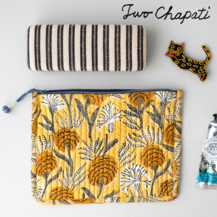 楽天市場】【最大1000円OFF】TWO CHAPATI キルトポーチ【バッグイン 