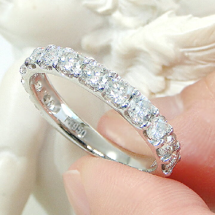 楽天市場】Pt950 【1.00ct】【SIクラス】共有爪 天然ダイヤモンド  
