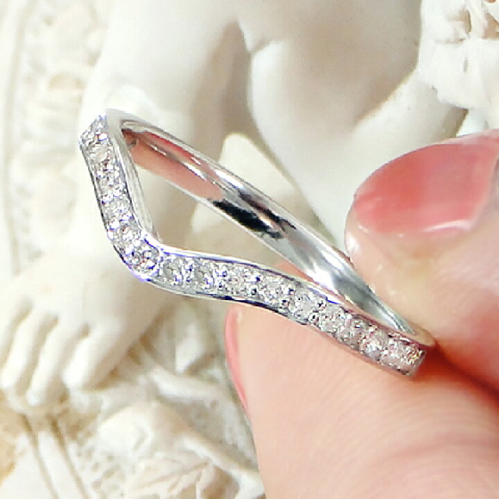 楽天市場】K10YG/PG/WG【0.21ct】【SIクラス】V字 天然ダイヤモンド 