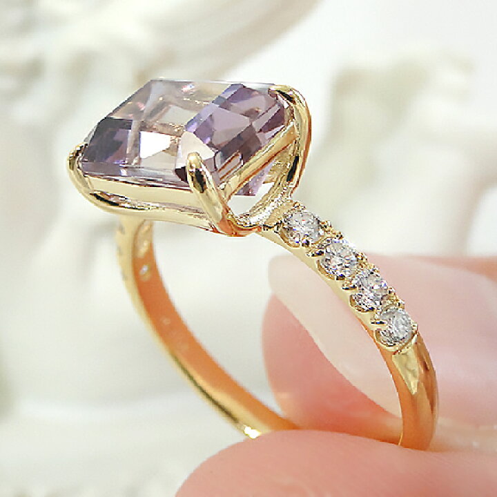 楽天市場】K18YG/WG/PG アメトリン【0.20ct】無色透明 天然 