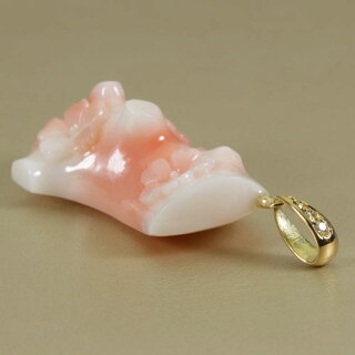 桃珊瑚桜の花ペンダント