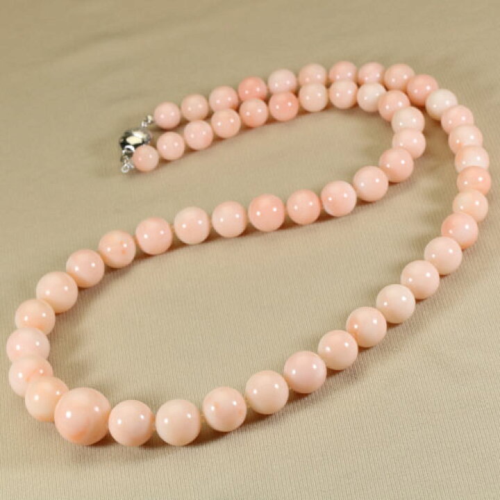 楽天市場】【マラソン 10％OFFクーポン】 ピンク珊瑚 ミス ネックレス  