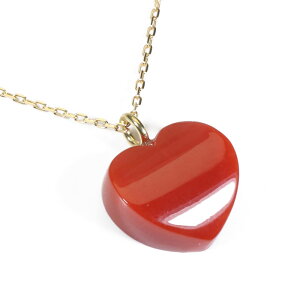 赤珊瑚 ネックレス ペンダント ハート 無染色 K18YG 18金 イエローゴールド SANSUI レディース 女性 ファッション アクセサリー ジュエリー 還暦祝い 珊瑚婚式 3月誕生石 ラッピング無料 送料無