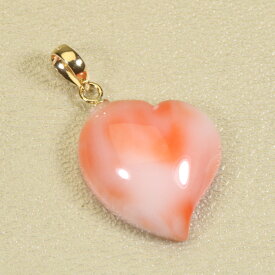 深海珊瑚 ピンク ペンダント ハート K18YG 無染色 SANSUI レディース 女性 ファッション アクセサリー ジュエリー 珊瑚婚式 3月誕生石 ラッピング無料 送料無料