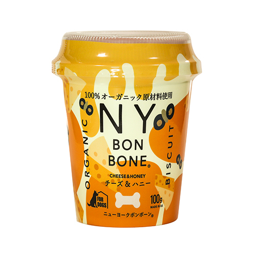 ニューヨークボンボーンチーズ お得な情報満載 ハニー カップ１００ｇ オーガニック小麦粉不使用 ビスケット 買い保障できる おやつ クッキー 犬用