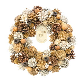【クリスマスナチュラルリース/FOREST NATURAL】クリスマスリース Xmas Christmas ドライリース ナチュラルリース 北欧デザイン インテリア 雑貨 玄関飾り 壁掛け 装飾 誕生日 プレゼント 記念日 ギフト 木の実 天然素材