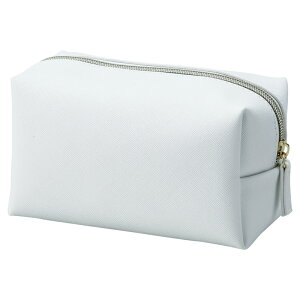 【クラルテ・ボックスポーチ】【名入れ対応】小物入れ 化粧品 コスメ エステ 美容 ノベルティ プチギフト プレゼント イベント 販促品 粗品 記念品 景品 サフィアーノ調 おしゃれ 高級感 収