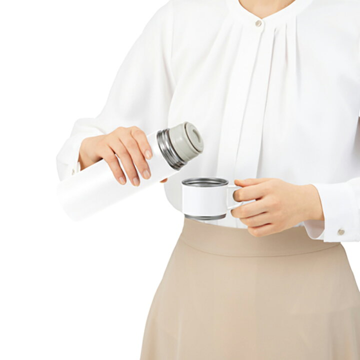 楽天市場】【マグカップ付きプッシュ開閉式真空ステンレスボトル430ml 