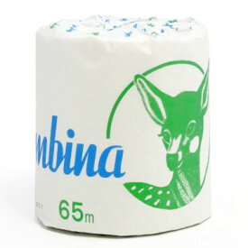 【※代引き不可/1ケース100個セット販売※】【Hバンビーナ65m1R】送料無料 トイレットペーパー まとめ買い 業務用トイレットペーパー 家庭用トイレットペーパー 消耗品 日用品 ハードシングル エンボス加工 ミシン目無 個包装 再生紙100% 管理会社 公共施設