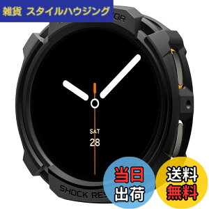 �y���������zSpigen Galaxy Watch 8 44mm �P�[�X �X�|�[�e�B�[ �f�U�C�� ���� �Ռ��z�� ���h�~ �ϏՌ� �ی�J�o�[ �M�����N�V�[�E�H�b�`�p ���M�b�h�E�A�[�}�[ ACS10006 (�}�b�g�E�u���b�N)