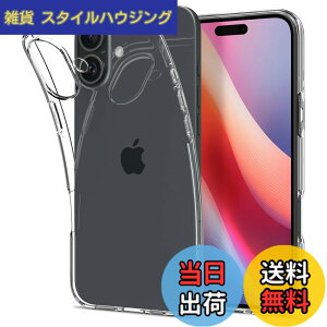 �y���������zSpigen iPhone 16 Plus �P�[�X �N���A ���ϖh�~ TPU �\�t�g �ϏՌ� �ČRMIL�K�i ���L�b�h�E�N���X�^�� ACS08064 (�N���X�^���E�N���A)