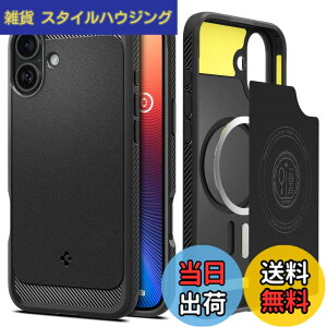 �y���������zSpigen iPhone 16 Plus �P�[�X MagSafe�Ή� �ϏՌ�TPU �\�t�g �}�b�g �ČRMIL�K�i ���M�b�h�E�A�[�}�[�E�}�O�t�B�b�g ACS08087 (�}�b�g�E�u���b�N)