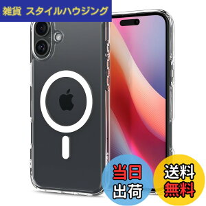�y���������zSpigen �y�n��18�N�̋Z�p�́z iPhone 16 Plus �P�[�X �N���A MagSafe�Ή� �ϏՌ� �X�g���b�v�z�[�� ���ϖh�~ �o���p�[ �ČRMIL�K�i �E���g���E�n�C�u���b�h�E�}�O�t�B�b�g ACS08075 (�z���C