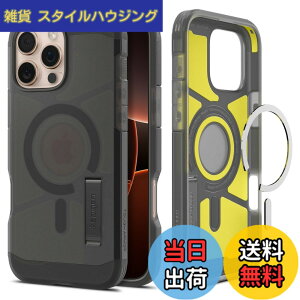 �y���������zSpigen iPhone 16 Pro Max �P�[�X MagSafe�Ή� �}�O�l�b�g���� �X�^���h �}�b�g �ϏՌ� �ČRMIL�K�i �^�t�E�A�[�}�[�iAI�j�E�}�O�t�B�b�g ACS08502 (�t���X�g�E�u���b�N)
