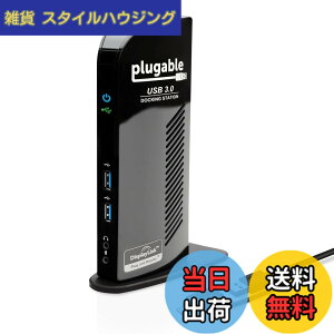 �y���������zPlugable USB3.0 / USB-C �p�h�b�L���O�X�e�[�V���� �c�u�� Windows ����� Mac �p - �f���A�����j�^�[ HDMI DVI VGA �|�[�g �M�K�r�b�g �C�[�T�l�b�g USB3.0 �|�[�gx2 USB 2.0 �|�[�gx4 �������o��